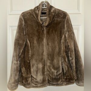 Women's Brown Faux Fur Jacket